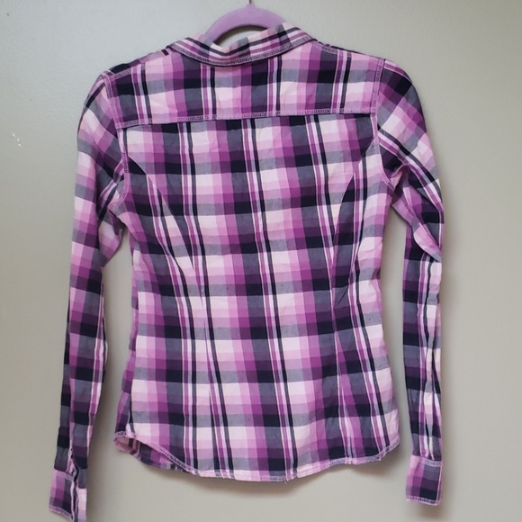 Soft Purple Flannel Button Up - Picture 4 of 5